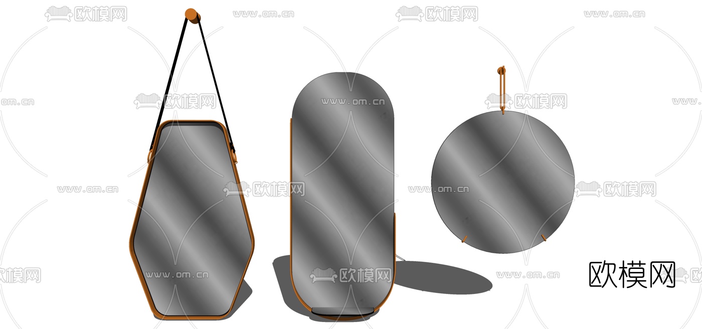 现代轻奢浴室镜su模型下载