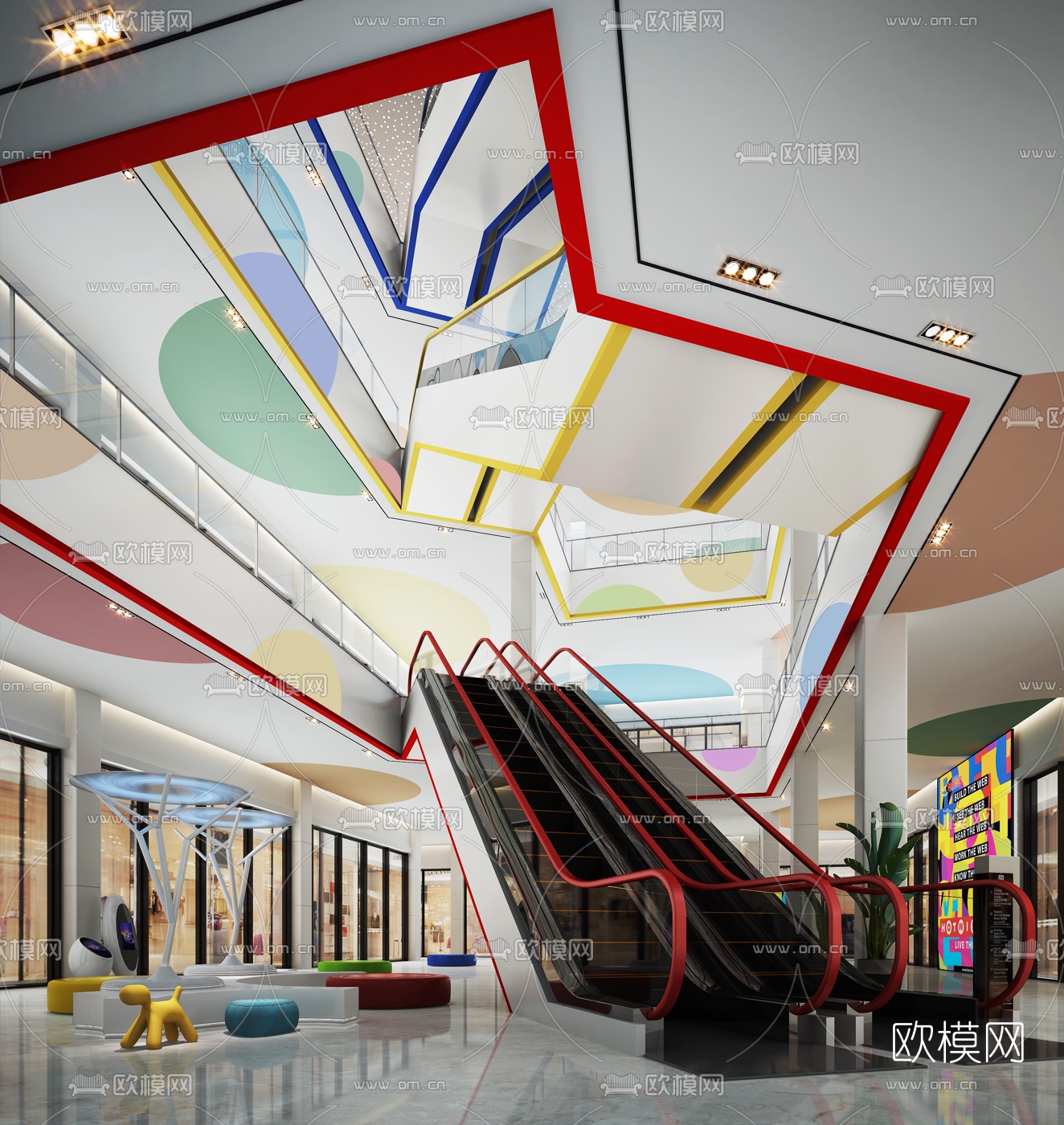 现代商场3d模型