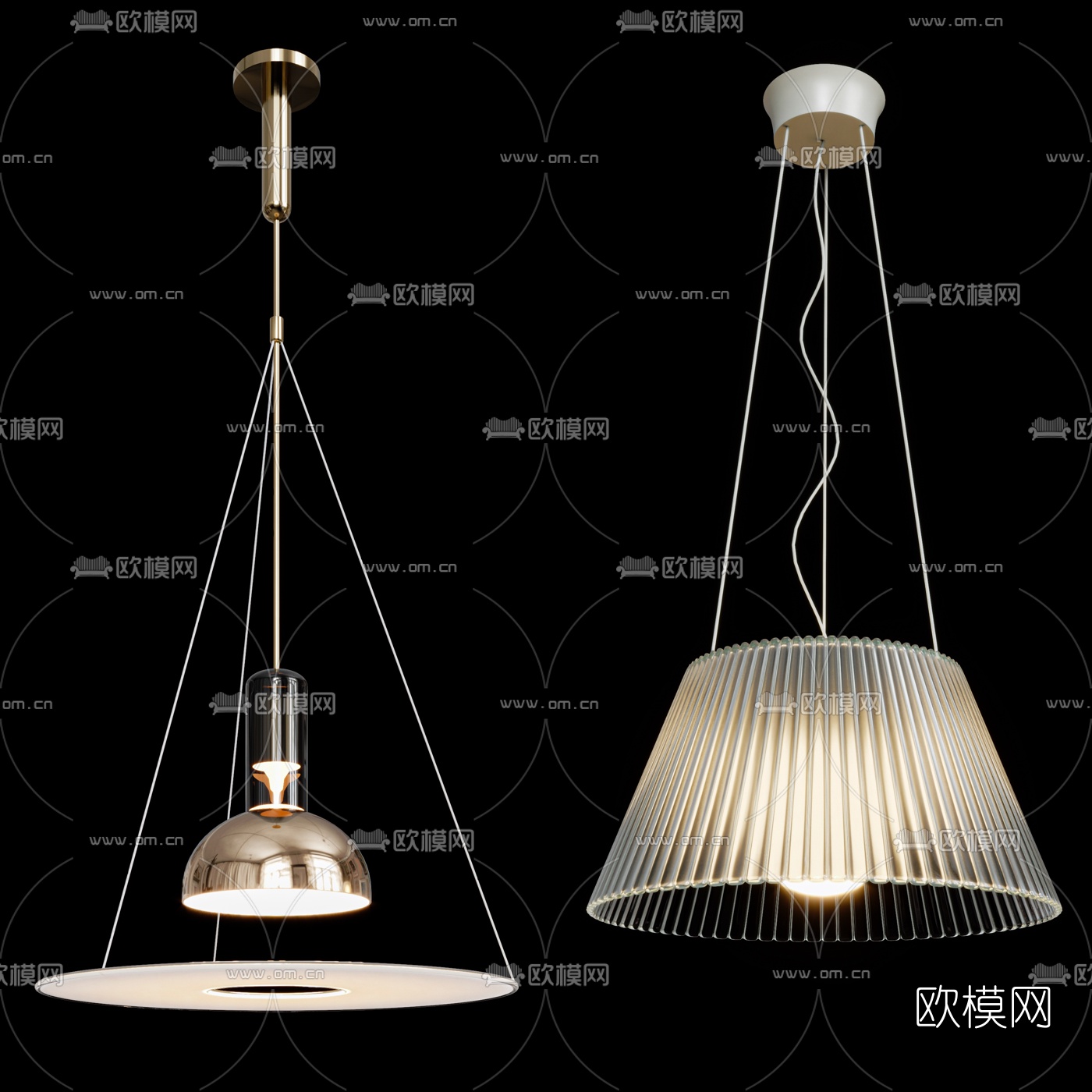 FLOS 现代时尚吊灯3d模型