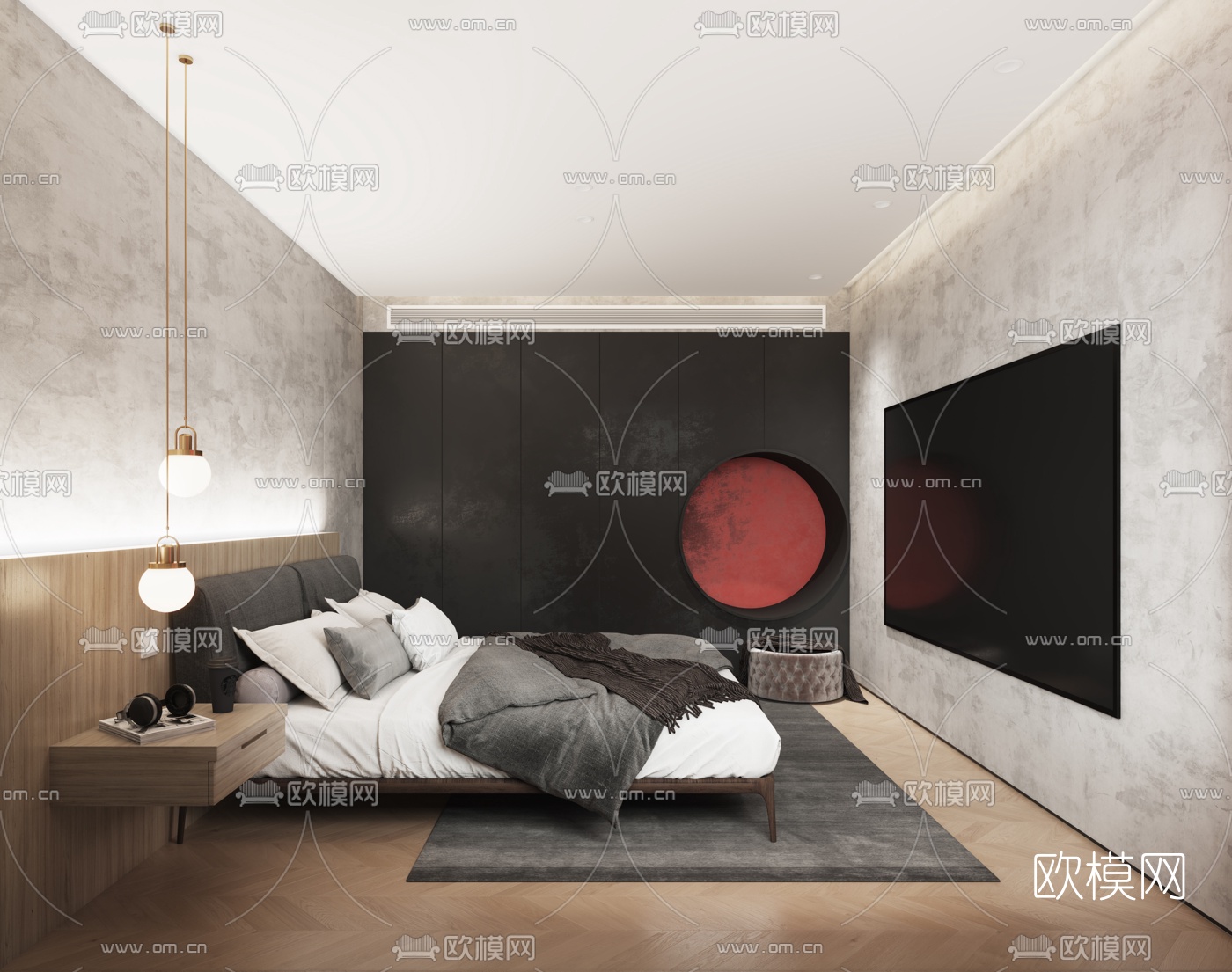 现代简约客厅餐厅3d模型