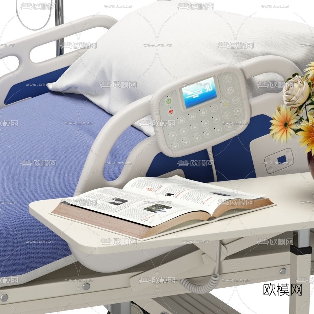 现代医院病床设备3d模型