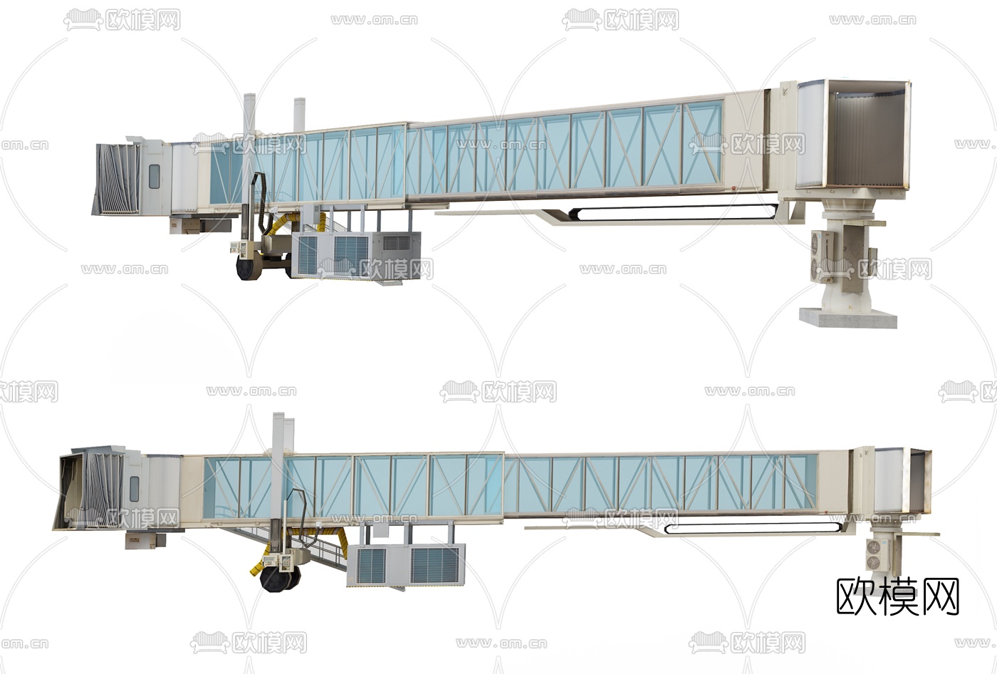 机场登机走道通道廊桥3d模型下载