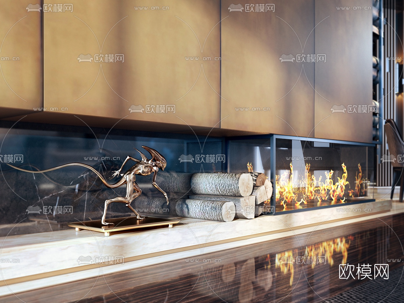 后现代客厅3d模型
