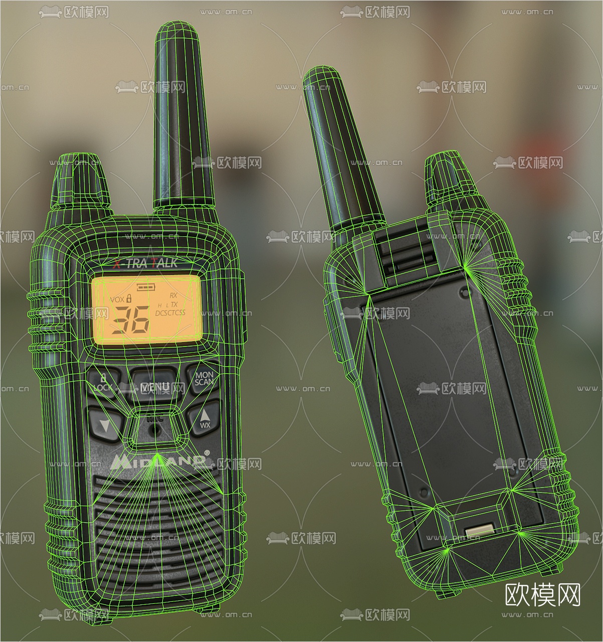 现代Midland对讲机3d模型