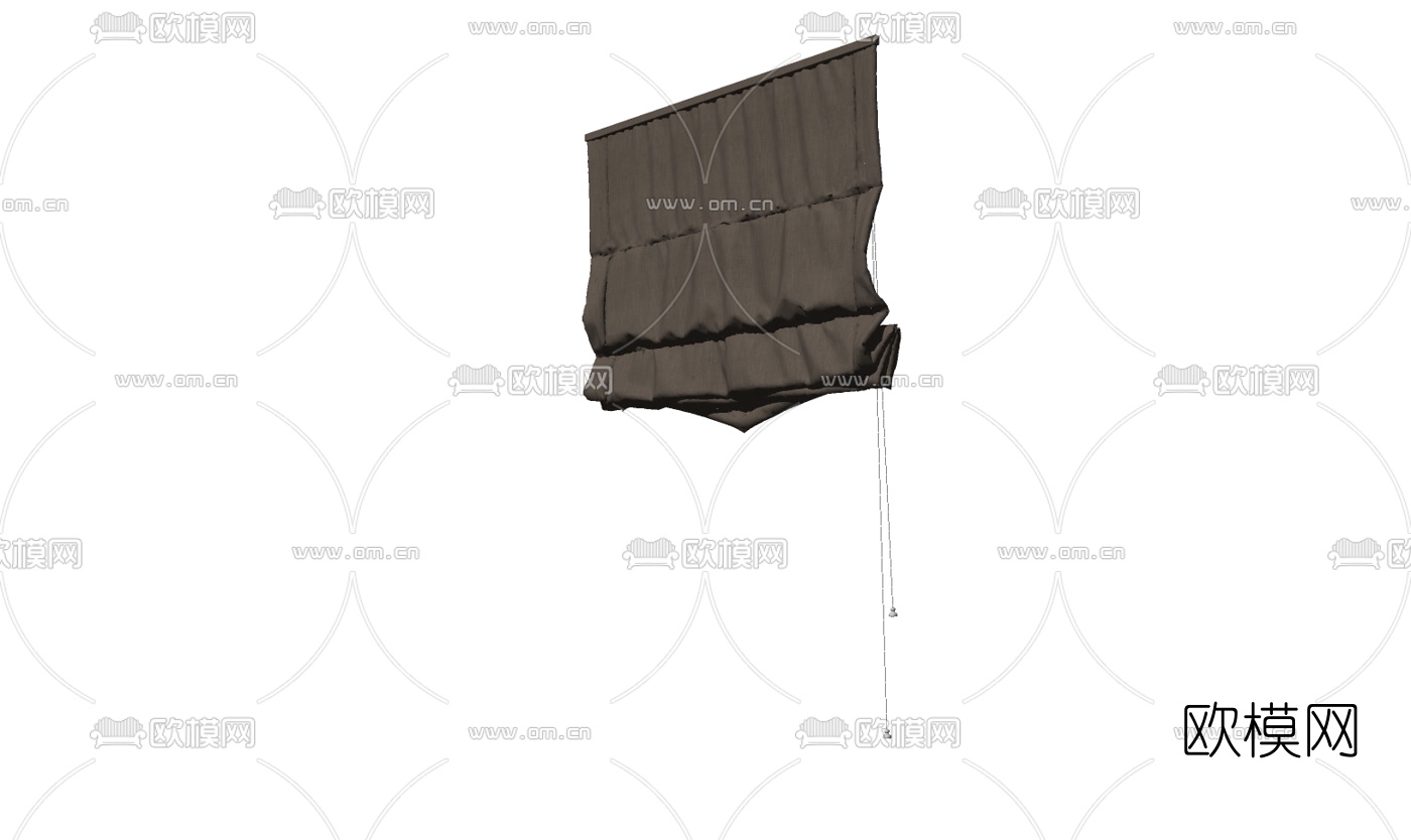 现代布艺卷帘免费su模型