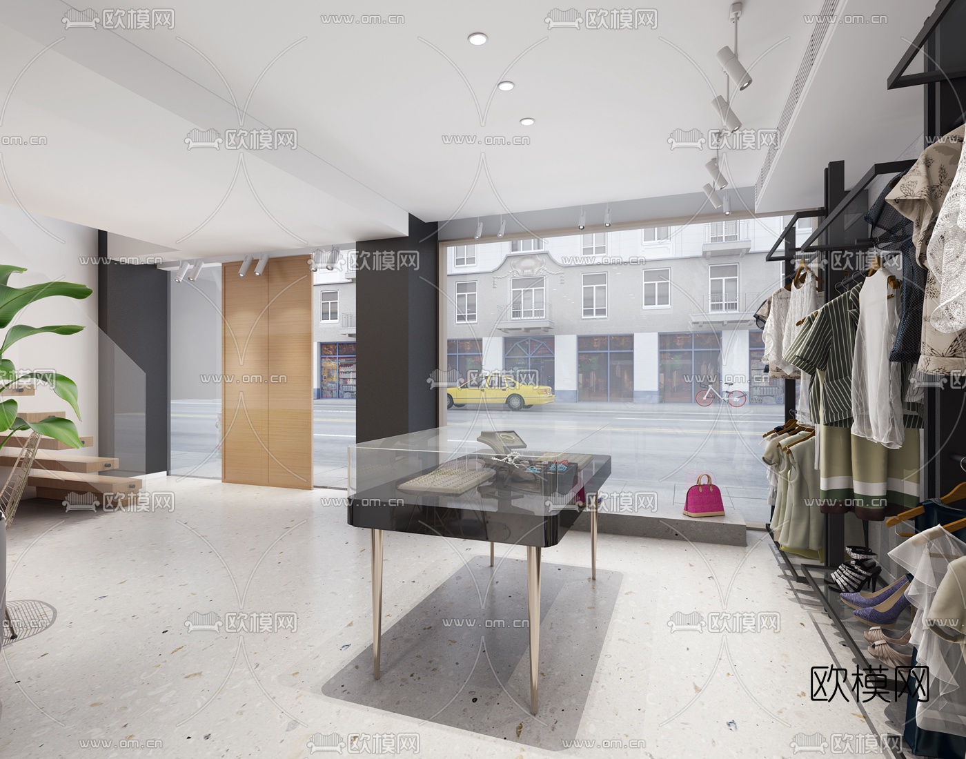 现代服装店3d模型
