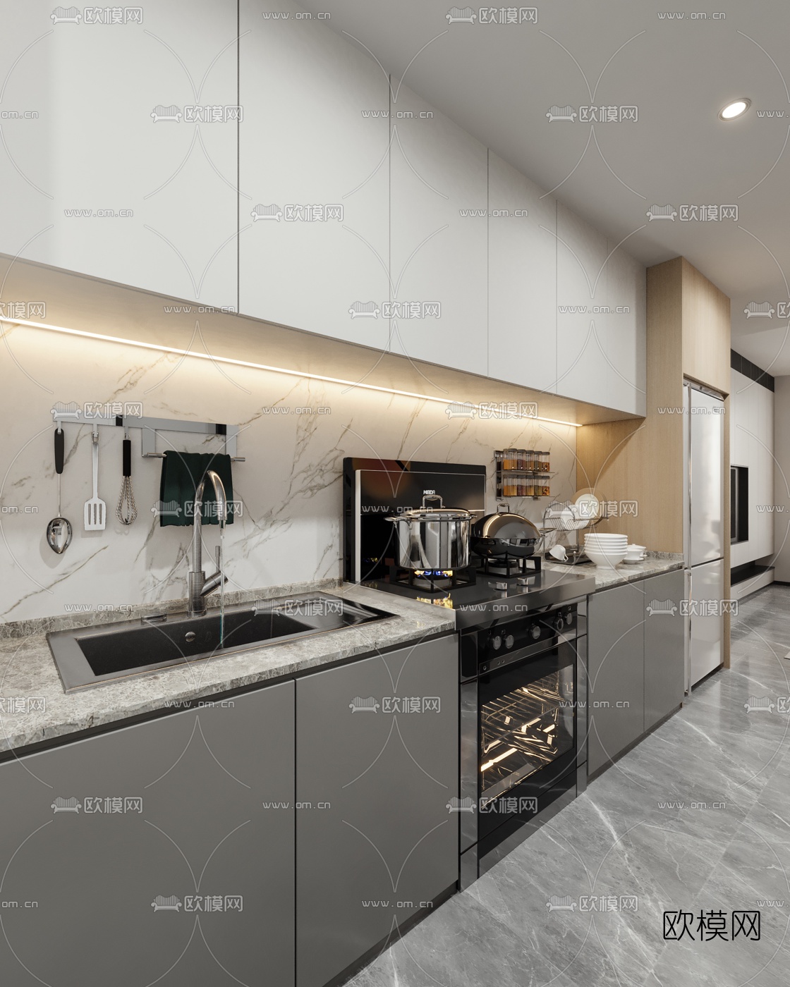 现代loft式公寓3d模型
