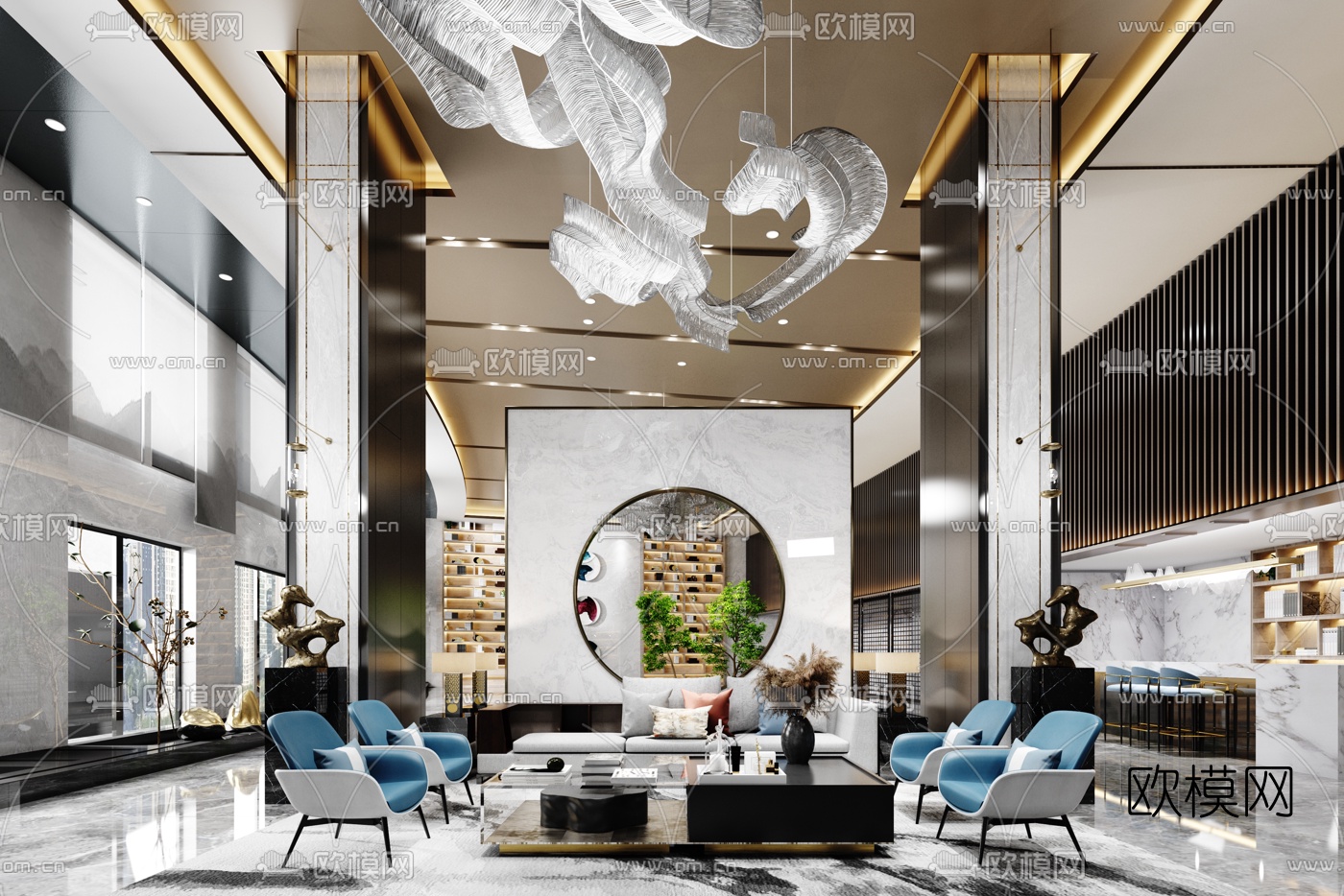 YLHD设计 玖瀛府营销中心3d模型