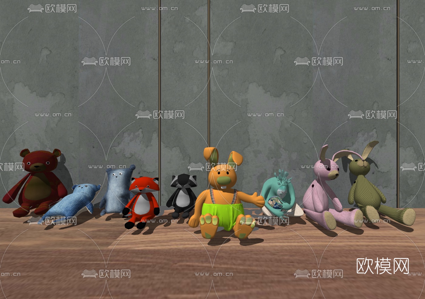 现代儿童公仔玩偶su模型下载