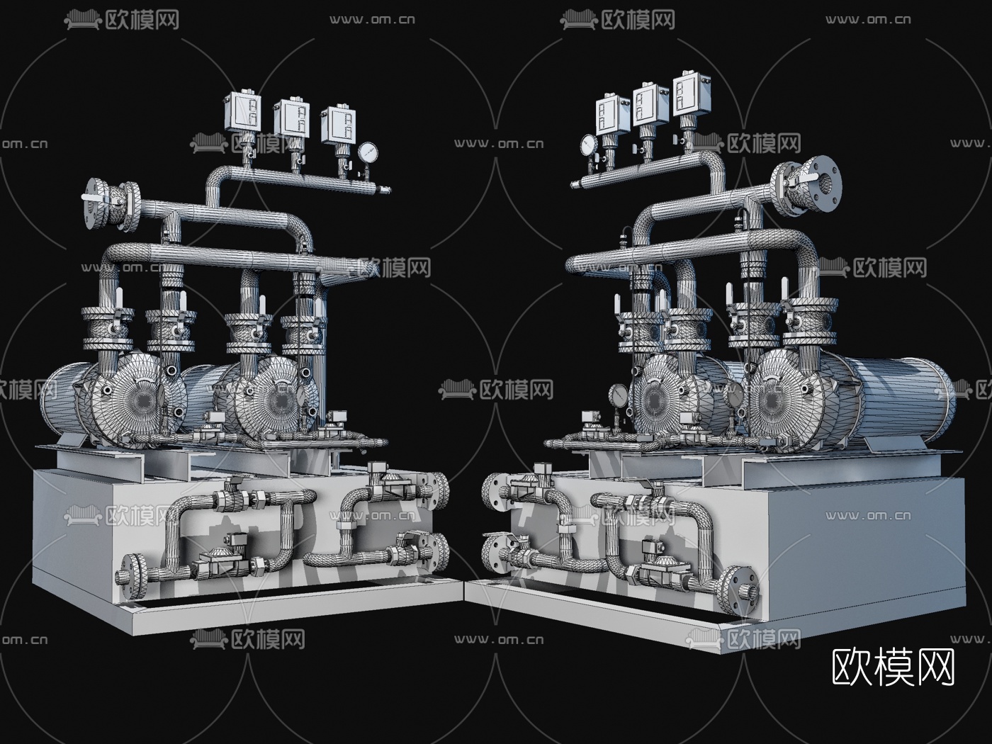 现代水管工业设备3d模型下载（渲染图11）