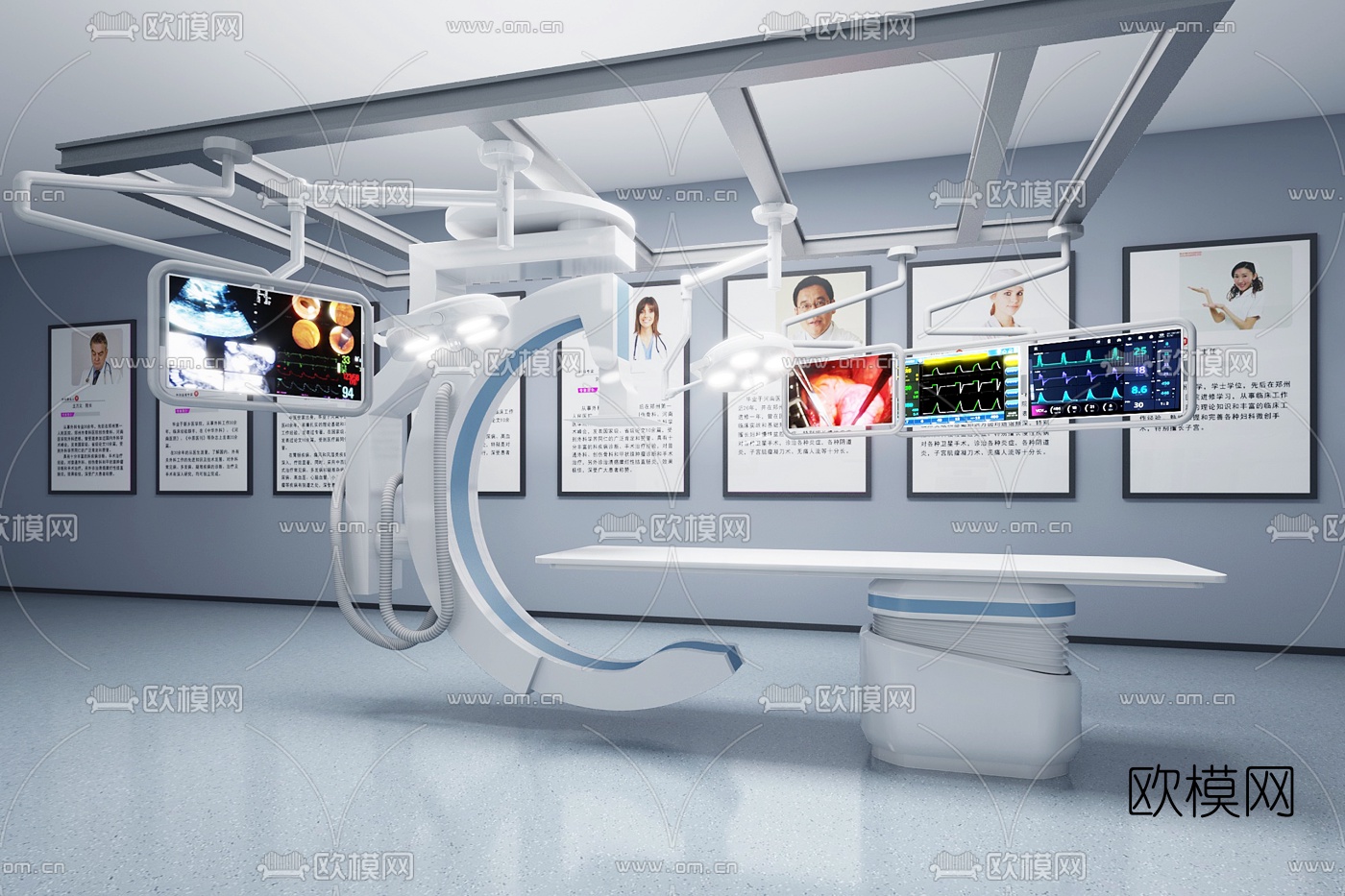 现代C型臂X光机3d模型下载