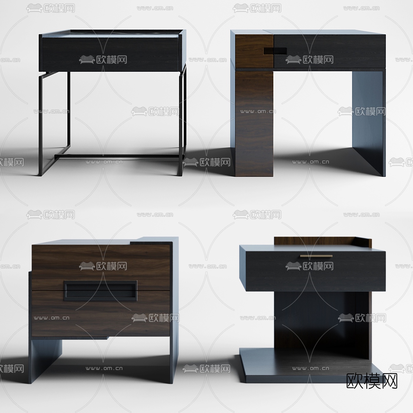 现代床头柜3d模型