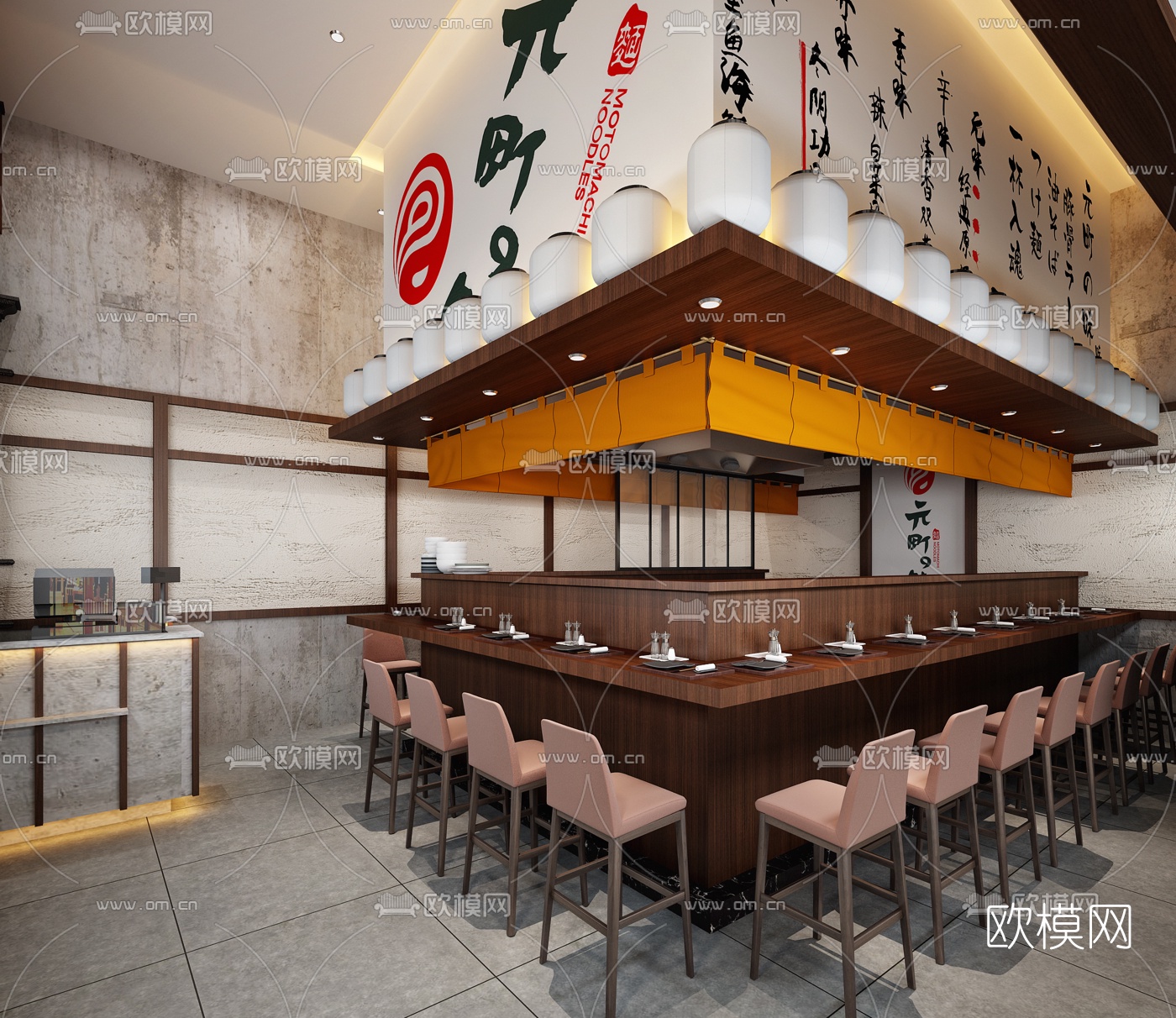 日式料理店3d模型