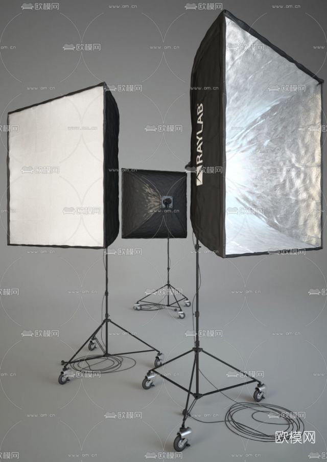 现代摄影灯补光灯3D模型