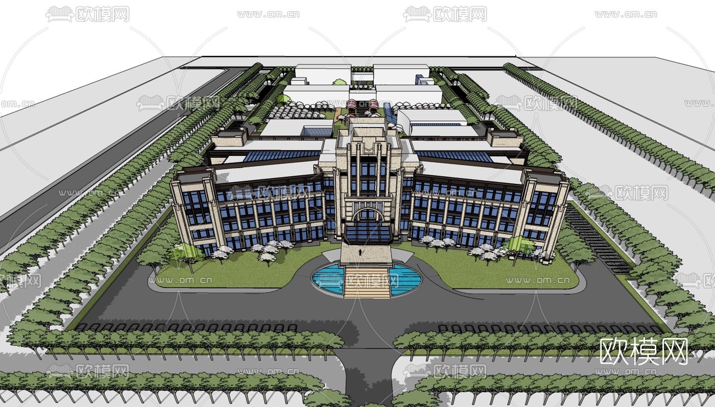 新古典酒店su模型下载（渲染图3）