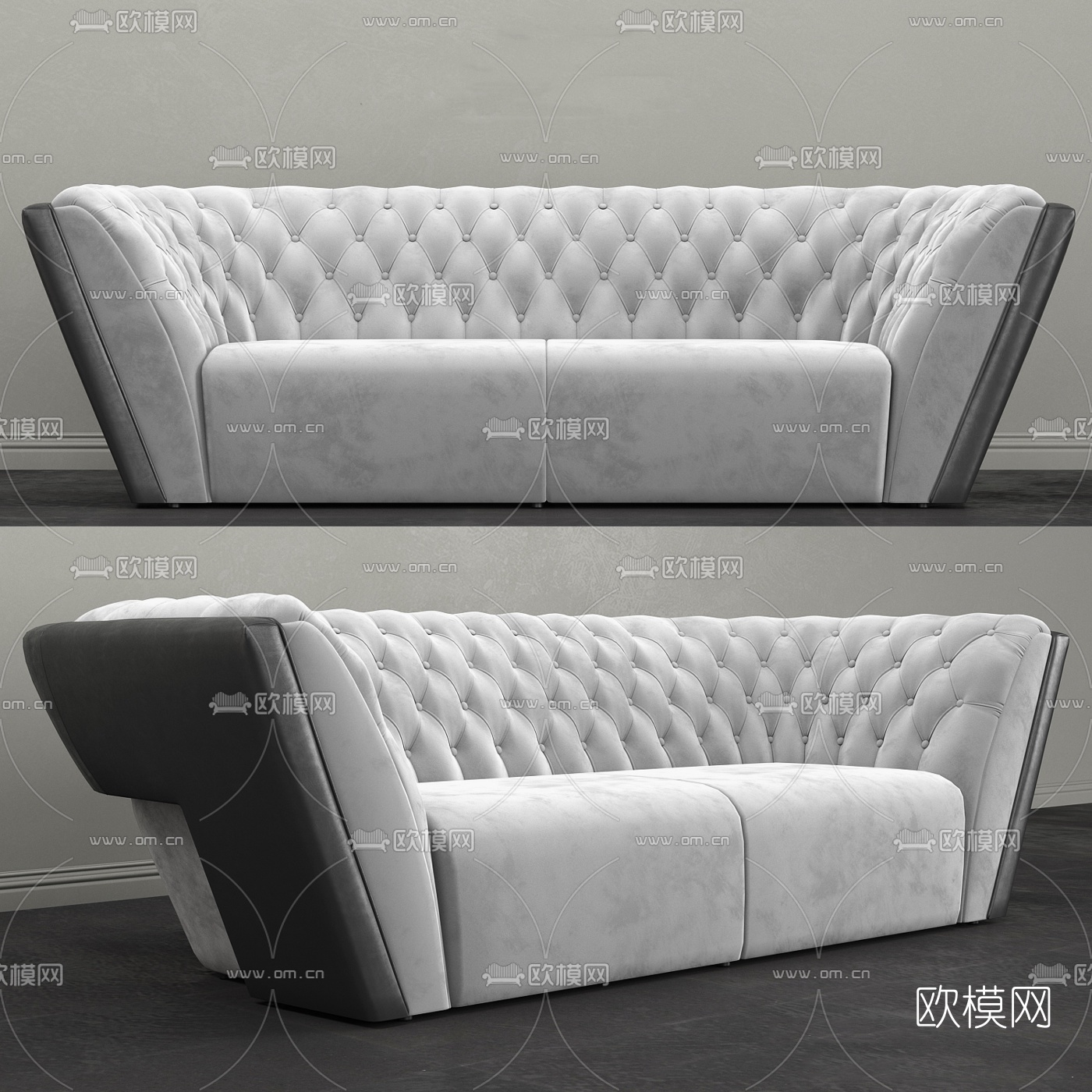 现代布艺办公沙发3d模型