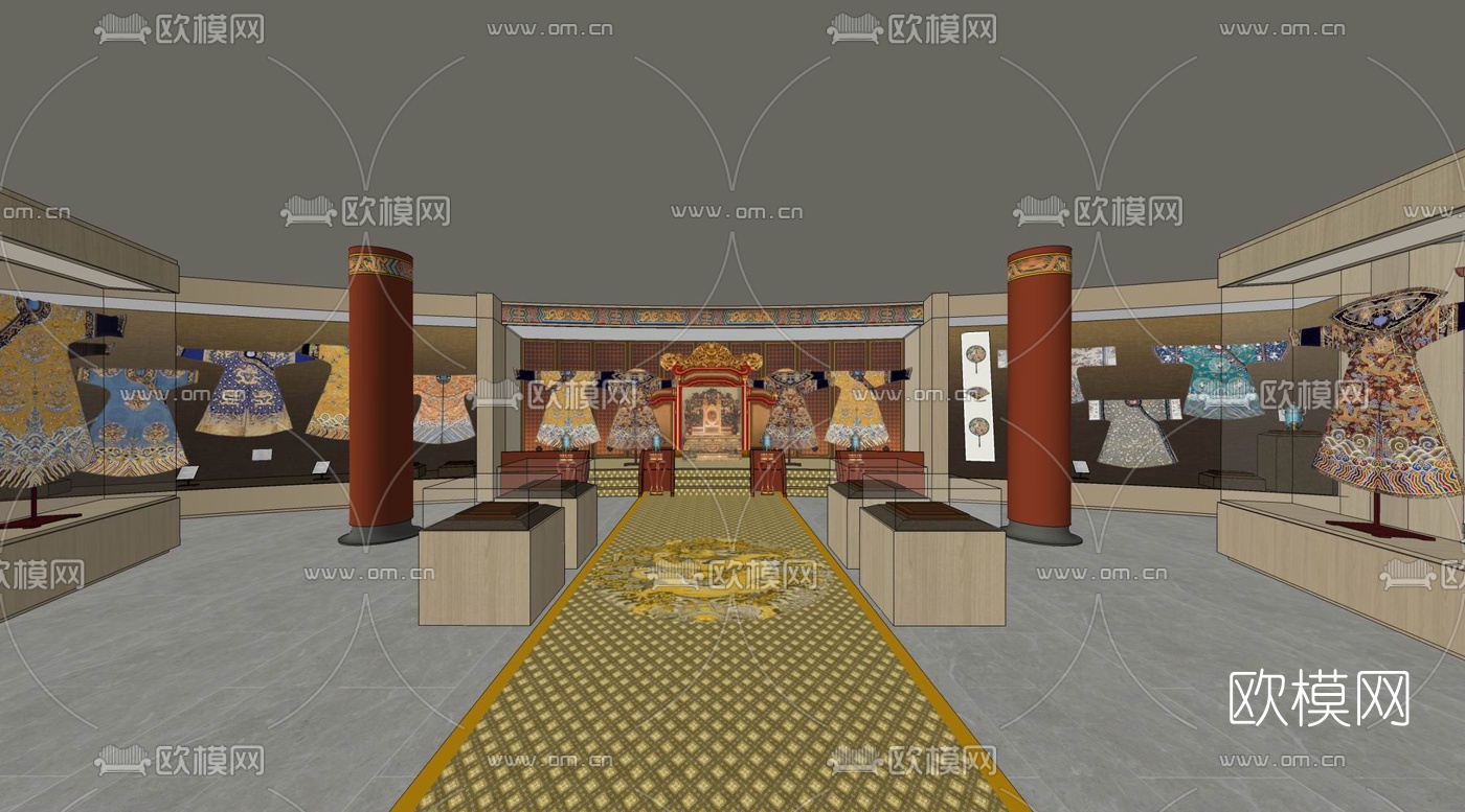 中国丝绸博物馆su模型