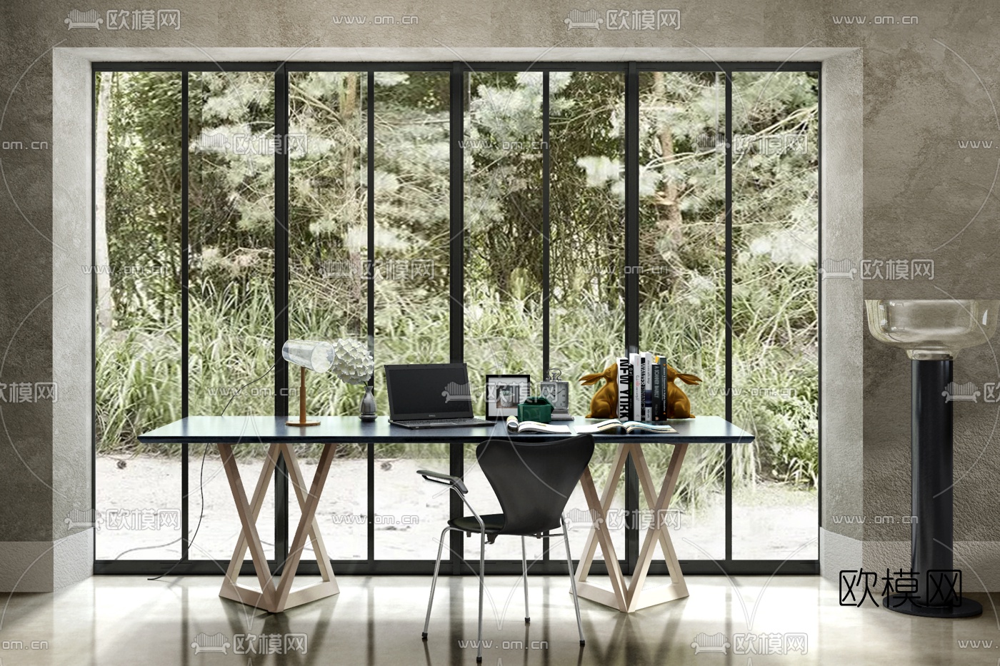 比利时PER USE品牌 现代办公桌3d模型下载（渲染图1）