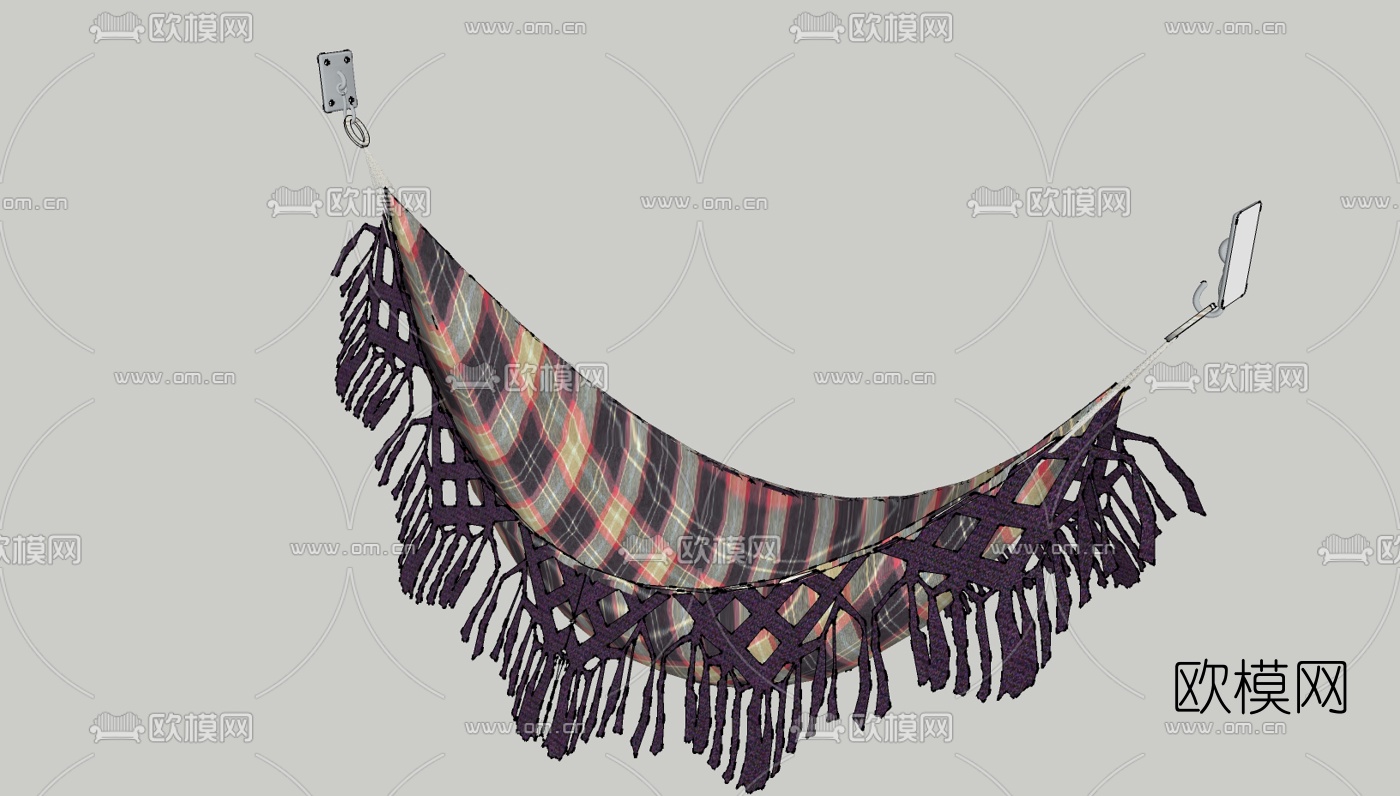 现代吊床免费su模型下载（渲染图1）