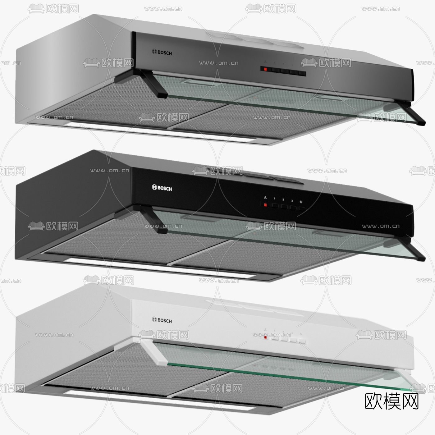 现代油烟机3D模型