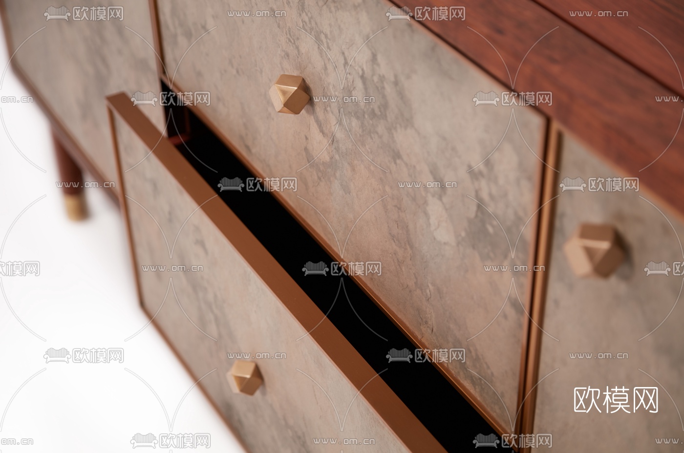 新中式边柜3d模型