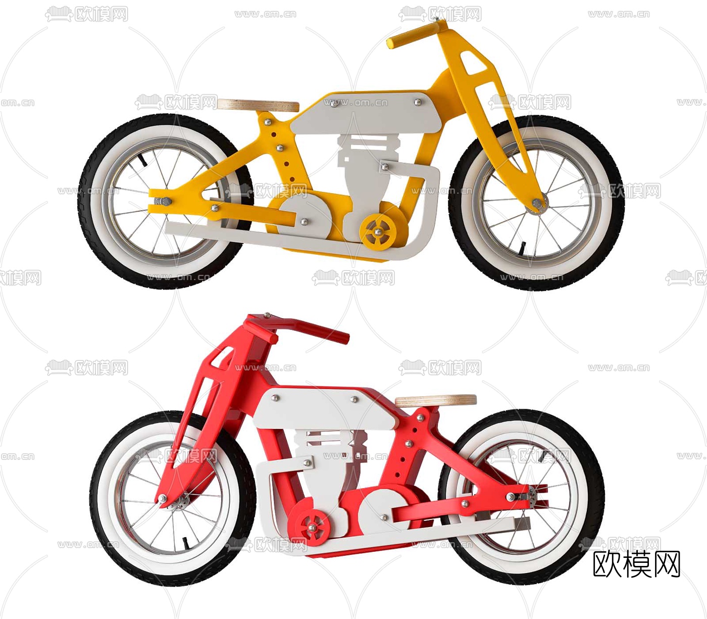 现代玩具单车3d模型