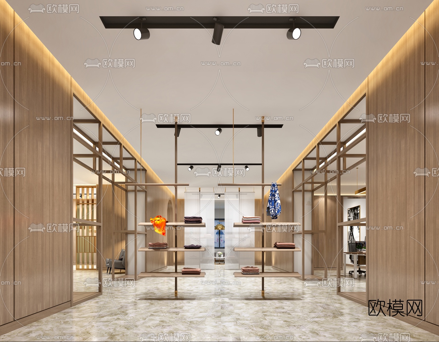 现代服装店3d模型