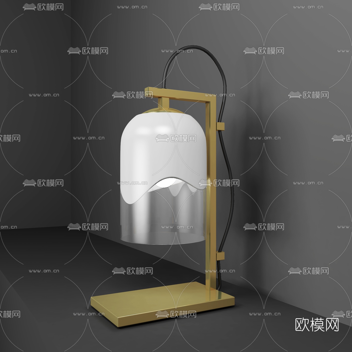 现代简约台灯组合3d模型