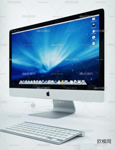 现代苹果电脑显示器3d模型