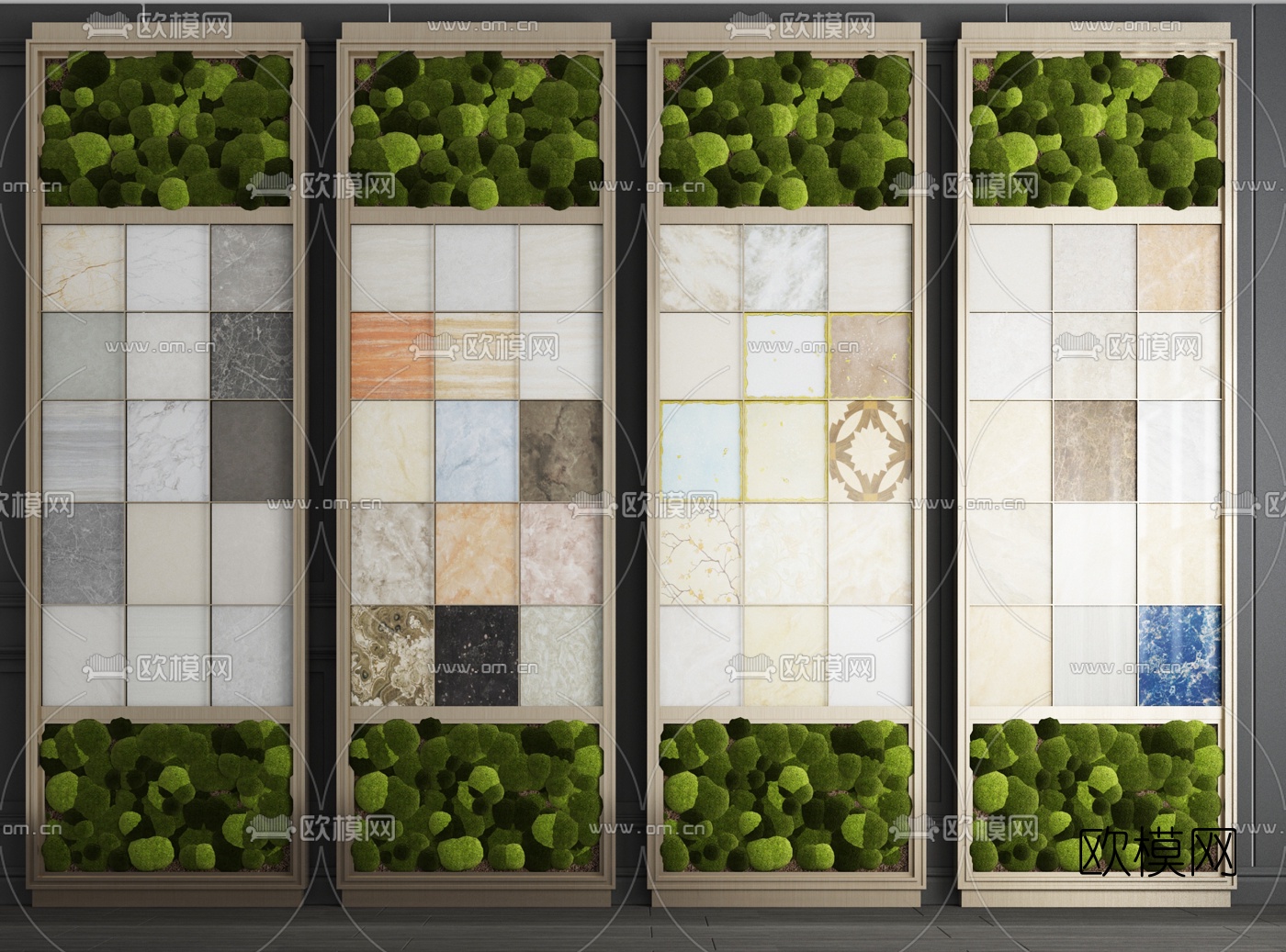 现代瓷砖展示板3d模型下载