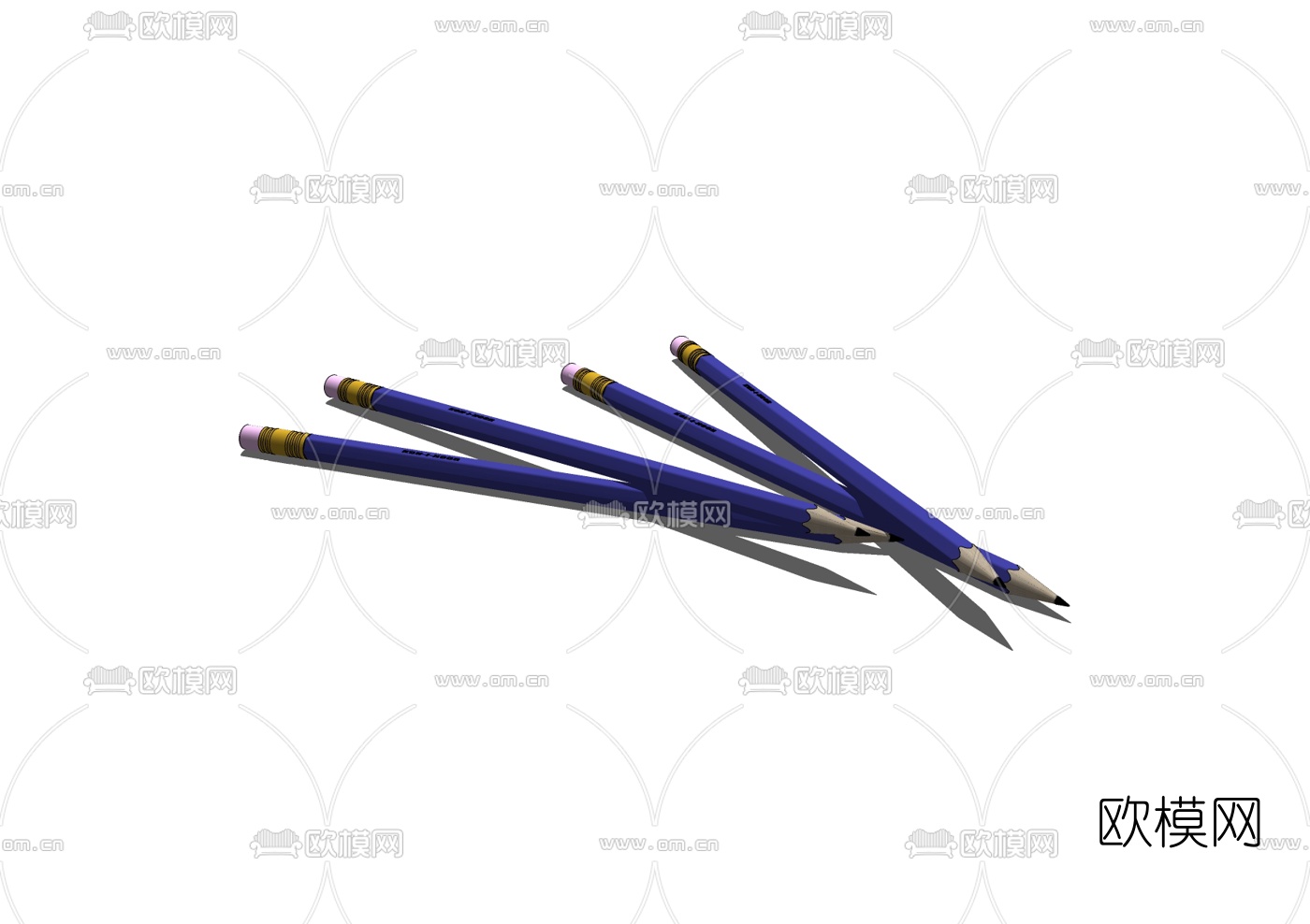 现代铅笔组合免费su模型下载