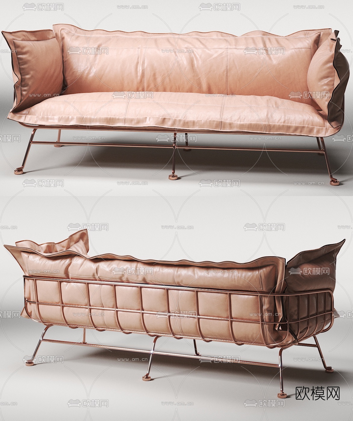 Moooi 轻奢多人沙发3d模型下载