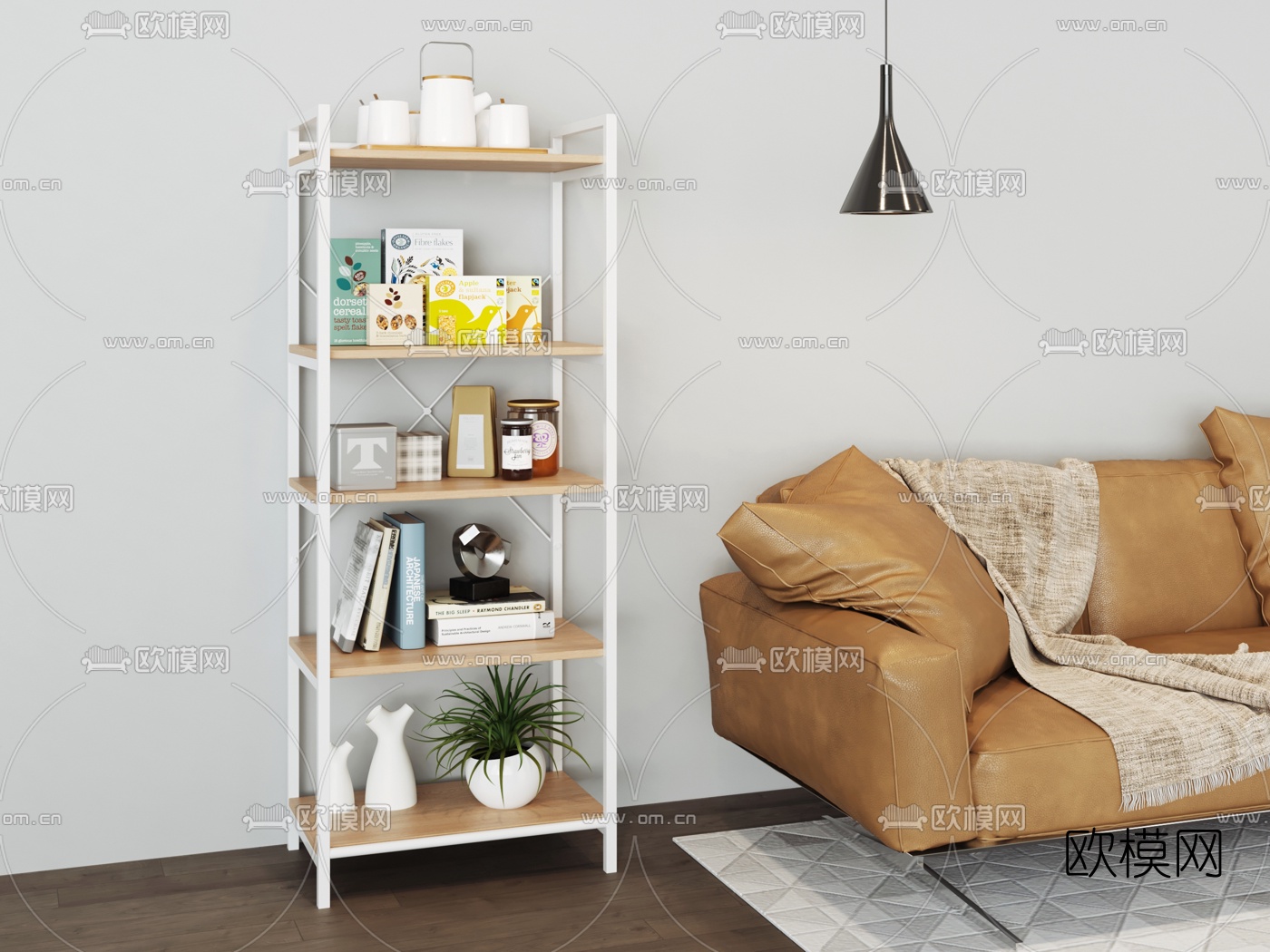 北欧装饰置物架3d模型下载