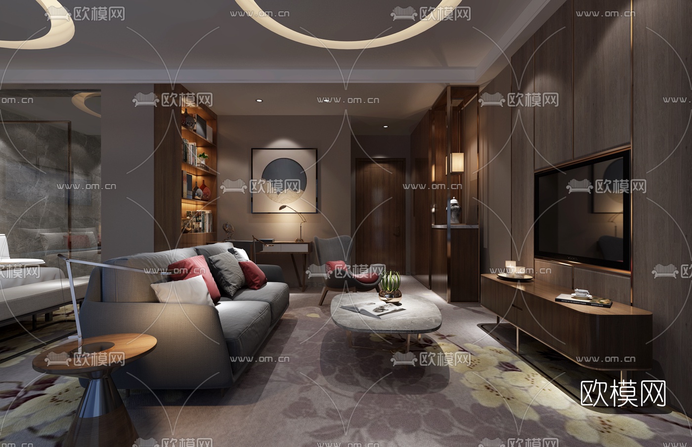 现代酒店客房3D模型