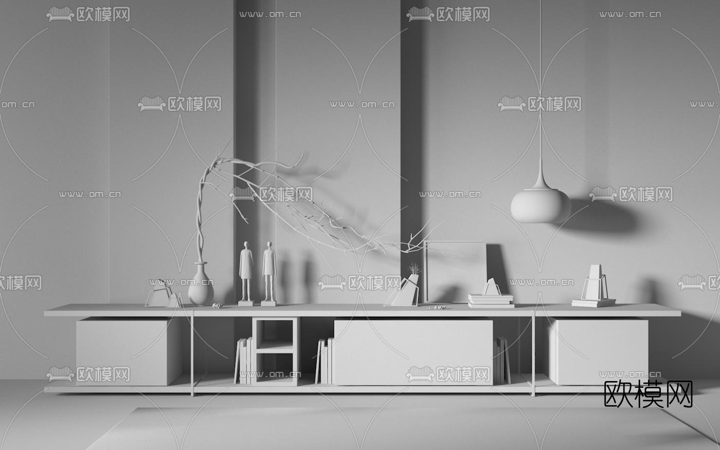 现代电视柜3d模型
