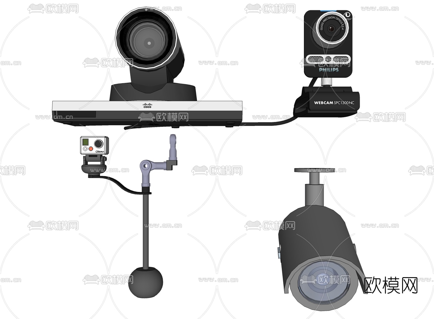 现代监控摄像头su模型下载