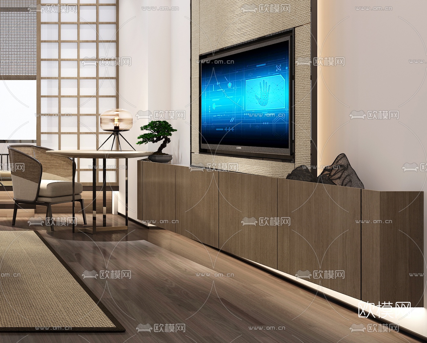 日式卧室3d模型