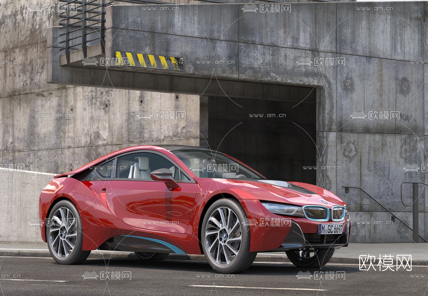 现代宝马i8汽车3d模型