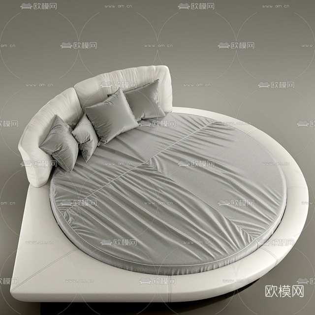 意大利 La Falegnami现代圆形床3D模型