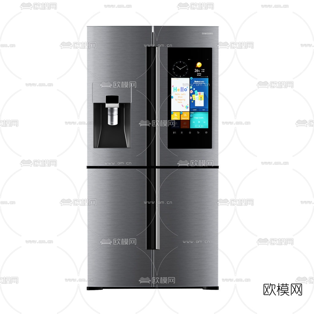 现代冰箱微波炉3d模型