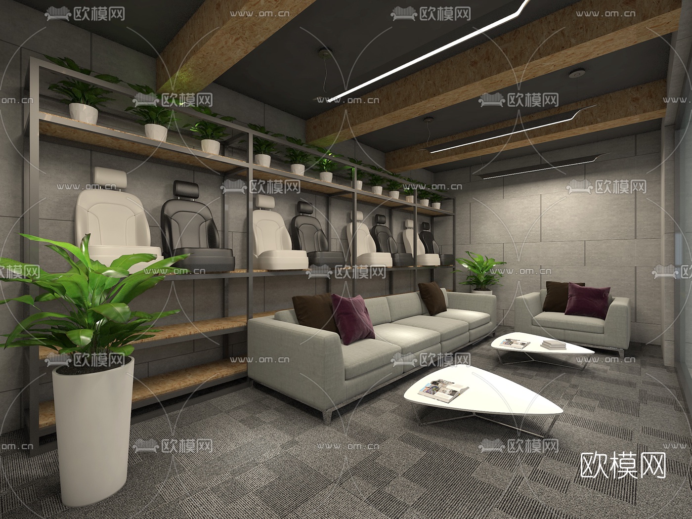 现代汽车美容中心3d模型