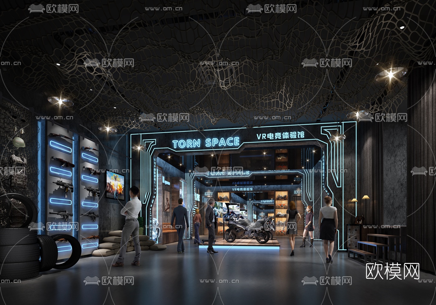 工业风游戏展厅3D模型