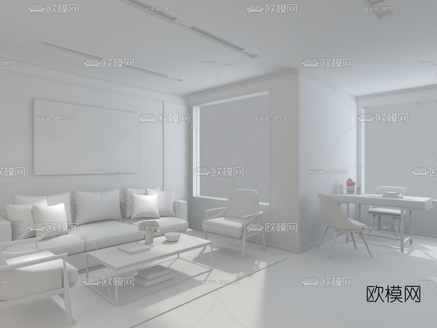 Foster 设计香港The Murray酒店 套房3D模型下载（渲染图2）