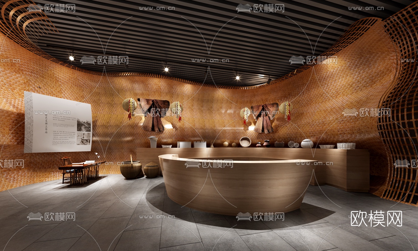 中式民族特色博物馆3D模型