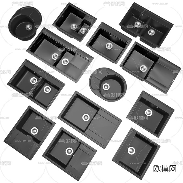 现代洗菜盆水槽3d模型下载