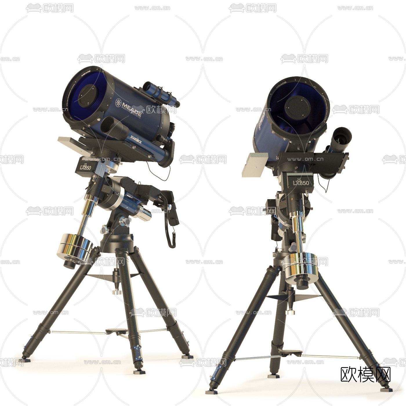 现代金属舞台投影灯3d模型下载