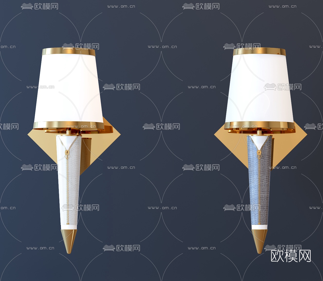 现代金属台灯壁灯落地灯3d模型