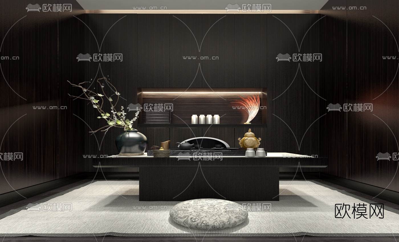 葛亚曦 中式茶室3D模型
