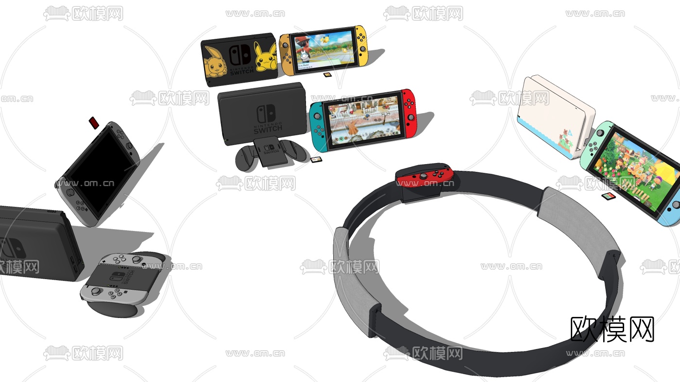 现代任天堂游戏机su模型