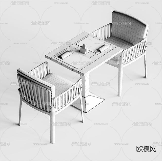 现代休闲桌椅3d模型